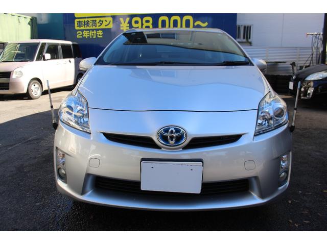 プリウス S 検査8年12月/整備記録簿/社外ナビ/地デジ/バックカメラ/スマートキー/タイミングチェーン車(3枚目)