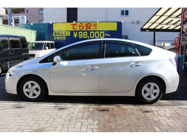 プリウス S 検査8年12月/整備記録簿/社外ナビ/地デジ/バックカメラ/スマートキー/タイミングチェーン車(5枚目)