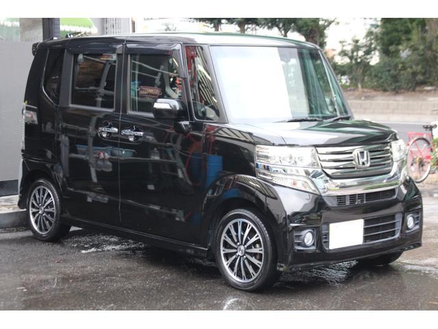 N-BOXカスタム G・ターボLパッケージ 検査9年12月/社外ナビ/フルセグTV/ETC/バックカメラ/両側電動スライドドア(4枚目)