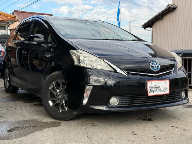 プリウスアルファ Ｓ　チューン　ブラック　車検整備付き　ＰＷ　フルフラット　セキュリティー　横滑り防止　スマートキープッシュスタート　キーレスエントリー　サイドカーテンエアバック　デュアルエアバッグ　衝突安全ボディ　アイドリングストップ（7枚目）