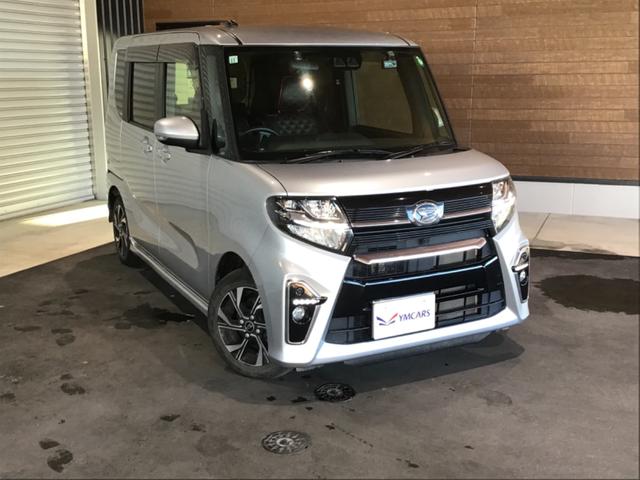 タント カスタムX 衝突軽減ブレーキ リアコーナーセンサー 車線逸脱防止 アイドリングストップ機能 盗難警報装置 フルフラット LED キーレスエントリー 前席シートヒーター オートLED スマキー エアコン パワステ(2枚目)