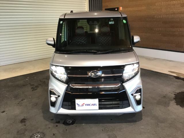 タント カスタムX 衝突軽減ブレーキ リアコーナーセンサー 車線逸脱防止 アイドリングストップ機能 盗難警報装置 フルフラット LED キーレスエントリー 前席シートヒーター オートLED スマキー エアコン パワステ(7枚目)