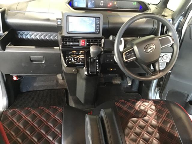 タント カスタムX 衝突軽減ブレーキ リアコーナーセンサー 車線逸脱防止 アイドリングストップ機能 盗難警報装置 フルフラット LED キーレスエントリー 前席シートヒーター オートLED スマキー エアコン パワステ(24枚目)