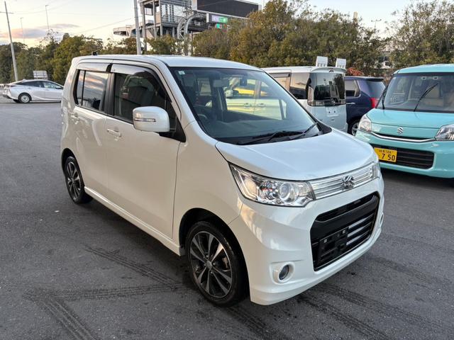 ワゴンRスティングレー T 車検8年6月・社外ナビ・地デジ・ETC・前後ドラレコ・HID・スマートキー・純正AW・禁煙車・本革巻きステアリング新品交換済み(8枚目)