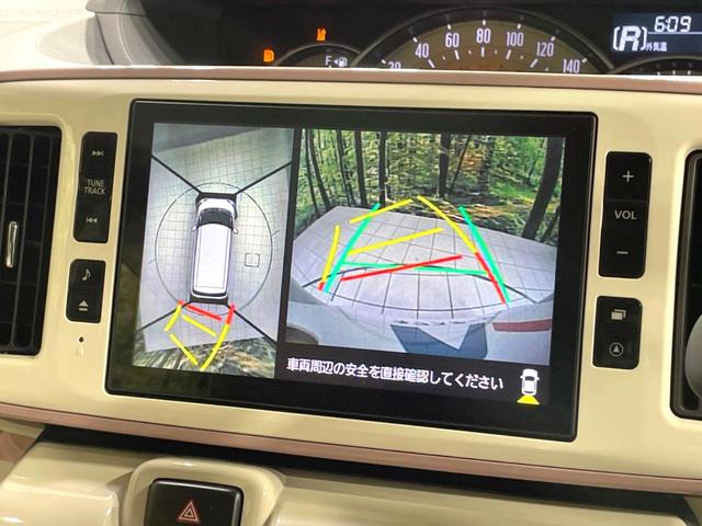 ムーヴキャンバス Ｇメイクアップリミテッド　ＳＡＩＩＩ　２トーンカラー　両側電動ドア　純正８型ナビ　全周囲カメラ　スマートアシスト　禁煙車　ドラレコ　ＥＴＣ　スマートキー　車線逸脱警報　ＬＥＤヘッド　オートライト　オートエアコン　オートハイビーム（4枚目）