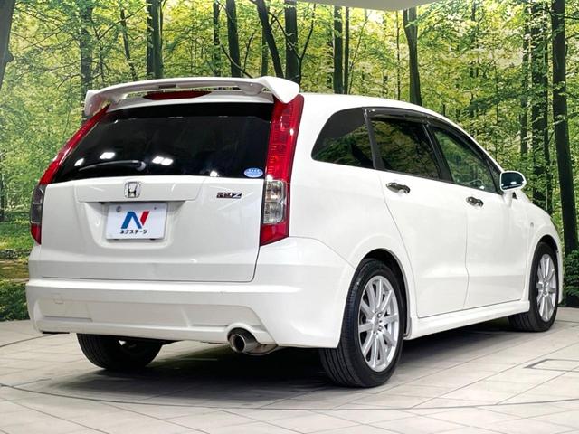 ストリーム RSZ 禁煙車 純正ナビ バックカメラ ETC HIDヘッド フロントフォグ オートライト オートエアコン 純正17インチアルミ CD DVD再生 パドルシフト ステアリングスイッチ プライバシーガラス(18枚目)