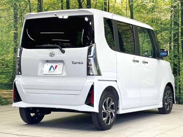 タント カスタムＸ　禁煙車　両側電動ドア　９型ディスプレイ　全周囲カメラ　スマートアシスト　ドラレコ　ＥＴＣ　ハーフレザーシート　シートヒーター　コーナーセンサー　スマートキー　ＬＥＤヘッド　純正１４インチアルミ（17枚目）