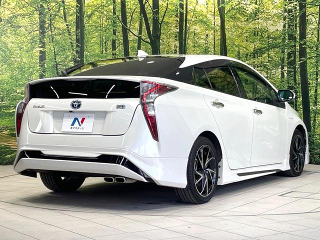 プリウス Sツーリングセレクション 禁煙車 モデリスタ 純正9型ナビ バックカメラ セーフティセンス ドラレコ ETC2.0 フルセグ レーダークルーズ レザー調シート シートヒーター スマートキー LEDヘッド 純正17インチアルミ(17枚目)