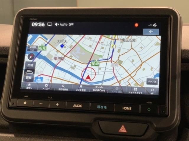 Ｎ－ＢＯＸカスタム ターボ　Ｈ　ＳＥＮＳＩＮＧ　新車保証　試乗禁煙車　ナビＶＸＭ－２４５ＺＦＥｉ　リヤカメラ　ＢＴオ－ディオ　シ－トヒ－タ－　ＥＴＣ　両側電動ドア　フォグライト　ＴＶ　ＬＥＤライト　クルコン　アルミ　車線逸脱（6枚目）