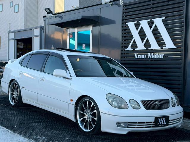 アリスト S300 生誕10周年記念特別仕様車 禁煙車 サンルーフ 黒革シート ウッドコンビハンドル RSR車高調 社外19インチアルミ パワーシート シートヒーター アリーナホーン クルーズコントロール パドルシフト JBLサウンド ETC(24枚目)