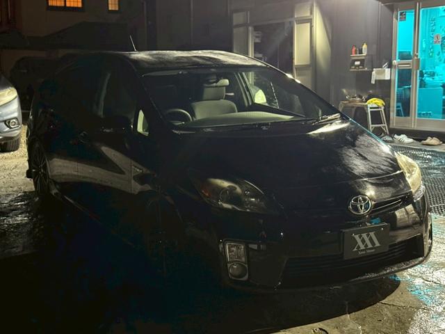 プリウス S 禁煙車 ブリッツ車高調 社外17インチアルミ ヘッドライトインナーブラック 後期テールブラックアウト エアコンパネルLED打ち込み ディーラー純正ナビ バックモニターフルセグTV スマートキー ETC(60枚目)