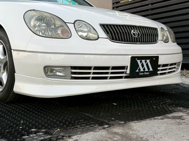 アリスト V300ベルテックスエディション 禁煙車 タイミングベルト交換済 サンルーフ 黒革シート フルエアロ HKS車高調 ブリッツマフラー クスコタワーバー ターボタイマー イカリングヘッド LEDテール 16インチメッキアルミ 純正ナビ(39枚目)