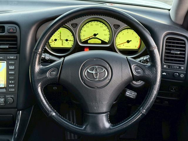 アリスト V300ベルテックスエディション 禁煙車 タイミングベルト交換済 サンルーフ 黒革シート フルエアロ HKS車高調 ブリッツマフラー クスコタワーバー ターボタイマー イカリングヘッド LEDテール 16インチメッキアルミ 純正ナビ(54枚目)