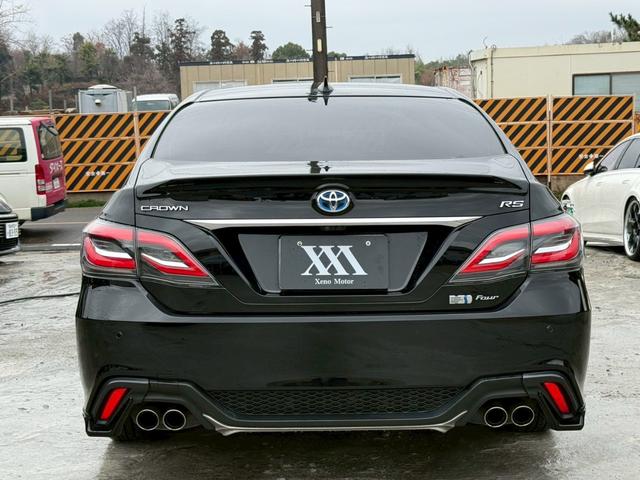 クラウンハイブリッド ＲＳアドバンス　Ｆｏｕｒ　禁煙車　サンルーフ　黒革シート　四駆モデル　純正エアロ　４本出しマフラー　シートベンチレーション　レーダークルーズ　メーカー純正ナビ　アラウンドビューモニターフルセグＴＶ　Ｂｌｕｅｔｏｏｔｈ　Ｐシート（22枚目）