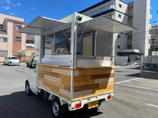 キャリイトラック キッチンカー.移動販売車.ケータリングカー.フードトラック(B) /前方収納.側面・後方跳上扉&テーブル.サッシ.ドア.2層シンク&タンク.換気扇.床.照明.外部内部電源(36枚目)