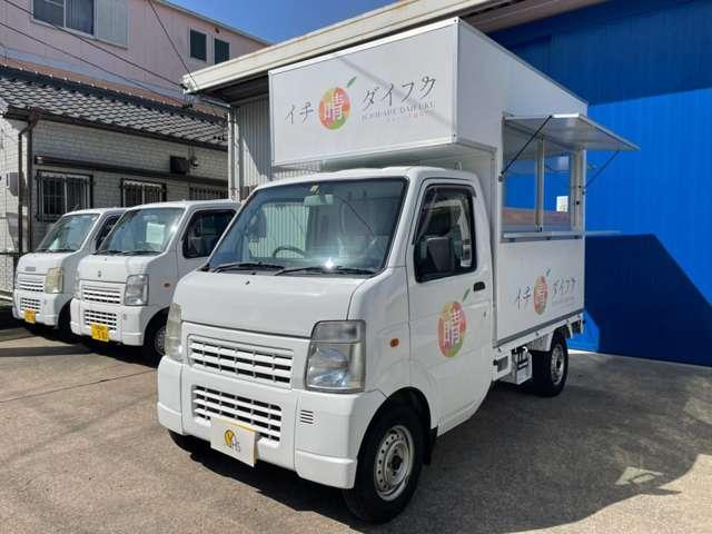 　キッチンカー．移動販売車．ケータリングカー．フードトラック（Ｂ）　／前方収納．側面・後方跳上扉＆テーブル．サッシ．ドア．２層シンク＆タンク．換気扇．床．照明．外部内部電源(46枚目)