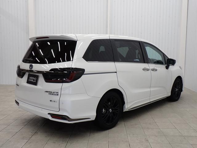 オデッセイハイブリッド e:HEVアブソルート・EXブラックエディション 両側電動スライドドア・後席モニター・ホンダセンシング・障害物センサー・全方位カメラ・パワーゲート・黒本革・電動シート・シートヒーター・LEDライト・純正AW・純正ナビ・TV・DVD・ETC・ドラレコ(9枚目)