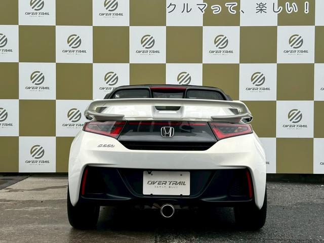 S660 α ●フジツボマフラー●WORKアルミホイール●CUSCOタワーバー●BLITZエアクリーナー●クラッツィオスポーツシートカバー●社外ステアリング●フロントスポイラー●リアウィング(4枚目)