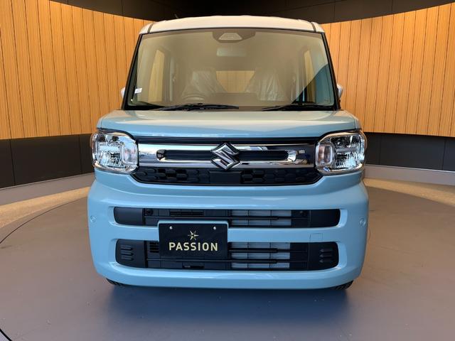 スペーシア ハイブリッドＸ　届出済未使用車　両側電動スライドドア　衝突被害軽減ブレーキ　コーナーセンサー　スマートキー　シートヒーター　ＬＥＤヘッドライト　電動格納ドアミラー　アイドリングストップ　オットマン　ベンチシート（5枚目）