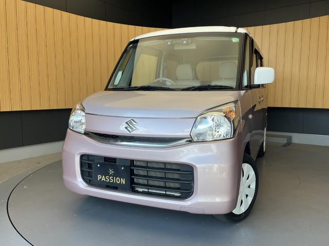 スペーシア Ｘ　車検２年　片側電動スライドドア　衝突被害軽減ブレーキ　スマートキー　シートヒーター　電動格納ドアミラー　アイドリングストップ　スズキ純正ナビ　セキュリティアラーム　横滑り防止機能　オートエアコン（4枚目）