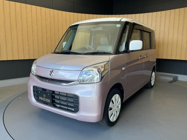 スペーシア Ｘ　車検２年　片側電動スライドドア　衝突被害軽減ブレーキ　スマートキー　シートヒーター　電動格納ドアミラー　アイドリングストップ　スズキ純正ナビ　セキュリティアラーム　横滑り防止機能　オートエアコン（5枚目）