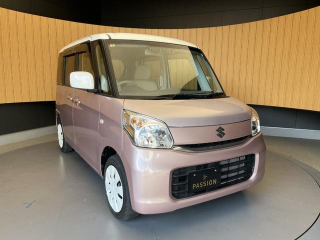 スペーシア Ｘ　車検２年　片側電動スライドドア　衝突被害軽減ブレーキ　スマートキー　シートヒーター　電動格納ドアミラー　アイドリングストップ　スズキ純正ナビ　セキュリティアラーム　横滑り防止機能　オートエアコン（7枚目）