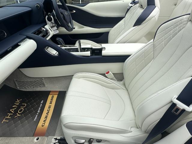 LC LC500 コンバーチブル 法人1オーナー/ガレージ保管/禁煙車/TRD21インチAW/マリーンブルートップ/セミアニリン本革(ブルー&ホワイト/マークレビンソン/HUD/取説/保証書/記録簿/スペアキー/LEXUS店舗車検受済(43枚目)