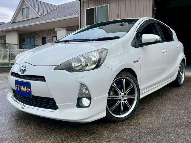 アクア G モデリスタフルエアロ モデリスタマフラー モデリスタダウンサス ワーク17インチAW 中期型テールランプ カロッツェリアナビ 地デジTV Bluetooth ETC LEDライト オートライト(2枚目)