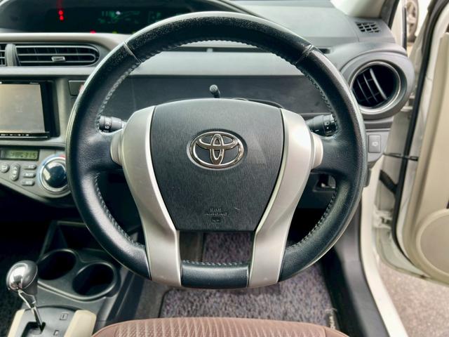 アクア G モデリスタフルエアロ モデリスタマフラー モデリスタダウンサス ワーク17インチAW 中期型テールランプ カロッツェリアナビ 地デジTV Bluetooth ETC LEDライト オートライト(18枚目)