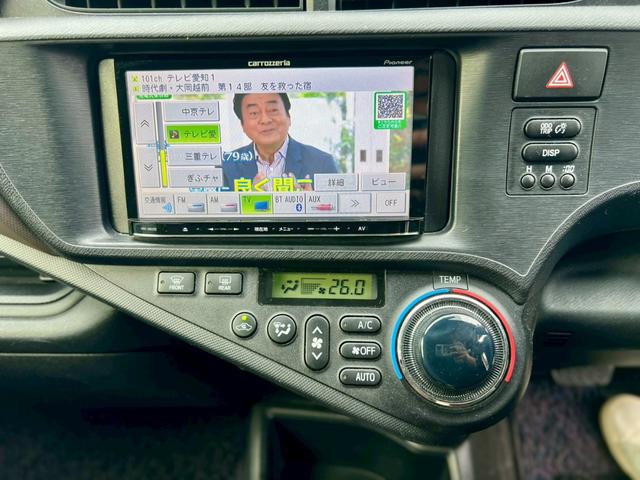 アクア G モデリスタフルエアロ モデリスタマフラー モデリスタダウンサス ワーク17インチAW 中期型テールランプ カロッツェリアナビ 地デジTV Bluetooth ETC LEDライト オートライト(24枚目)