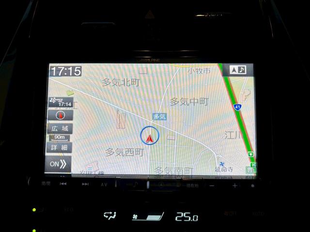 プリウス Sセーフティプラス 禁煙車 モデリスタエアロ アルパイン9型ナビ バックカメラ Bluetooth ドライブレコーダー レーダークルーズコントロール クリアランスソナー パークアシスト HDMIポート ETC 純正アルミ(44枚目)