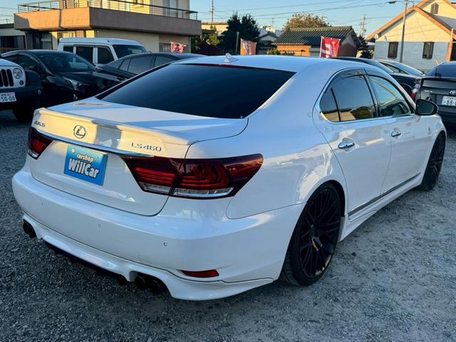 LS LS460 Fスポーツ 禁煙 後期 TEDフルエアロ TRD4本出しマフラー マークレビンソン カールソン21AW 三眼LEDヘッドライト エアサスコントローラー 黒革シート ブラインドスポットモニター ハンドルヒーター(77枚目)