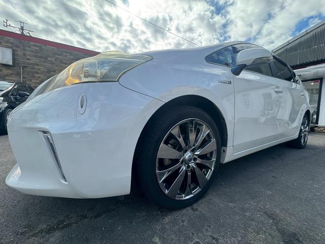 プリウスアルファ Ｓ　社外ナビ　ＧＰＳレーダー　ＥＴＣ　社外アルミホイール（15枚目）