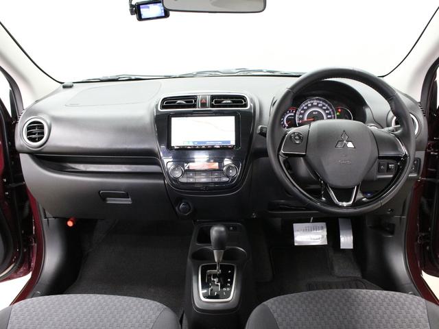 ミラージュ Ｇ　衝突軽減ブレーキ　メモリーナビ　前後ドラレコ　Ｂｌｕｅｔｏｏｔｈ　ワンオーナー　禁煙車　本革巻ステアリング　ドアバイザー　純正１５ＡＷ　バックカメラ　ドアバイザー　スマートキー　盗難防止装置（5枚目）