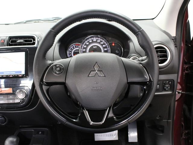 ミラージュ Ｇ　衝突軽減ブレーキ　メモリーナビ　前後ドラレコ　Ｂｌｕｅｔｏｏｔｈ　ワンオーナー　禁煙車　本革巻ステアリング　ドアバイザー　純正１５ＡＷ　バックカメラ　ドアバイザー　スマートキー　盗難防止装置（12枚目）