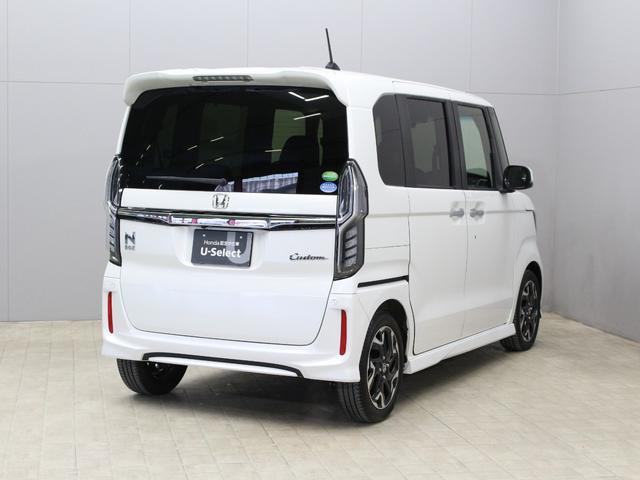 N-BOXカスタム G・Lターボホンダセンシング 両側パワスラ 純正ナビ ドラレコ シートヒーター アダプティブクルーズ 車線維持支援 ワンオーナー Bluetooth 純正15AW パドルシフト 本革巻ステアリング ハーフレザー ロールサンシェード(24枚目)