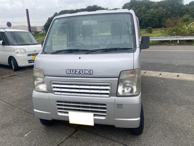 キャリイトラック 　エアコン　パワステ　５速ミッション　車検２０２７年６月　リベライザー　マット　バイザー　三方開　鳥居付　走行７２０００ＫＭ　修復無（3枚目）