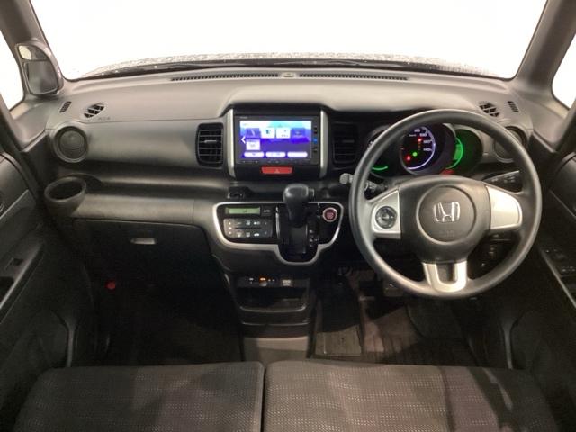 Ｎ－ＢＯＸ Ｇ・Ｌパッケージ　１年保証　ワンオ－ナ－　ナビＶＸＭ－１７４ＶＦＸｉ　ＴＶ　Ｒカメラ　ＢＴオ－ディオ　ＤＶＤ　ＥＴＣ　ＶＳＡアルミ　スマ－トキ－　盗難防止装置　整備記録簿　ＡＡＣ　スペアキ－　ドアバイザ－　ベンチシ－ト（7枚目）