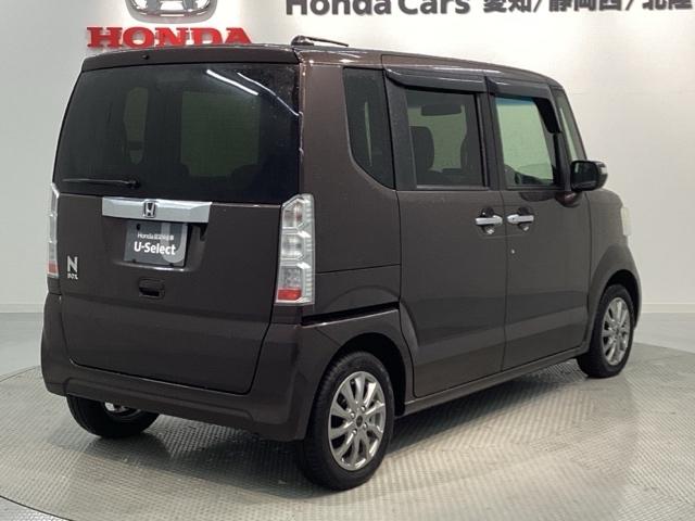 Ｎ－ＢＯＸ Ｇ・Ｌパッケージ　１年保証　ワンオ－ナ－　ナビＶＸＭ－１７４ＶＦＸｉ　ＴＶ　Ｒカメラ　ＢＴオ－ディオ　ＤＶＤ　ＥＴＣ　ＶＳＡアルミ　スマ－トキ－　盗難防止装置　整備記録簿　ＡＡＣ　スペアキ－　ドアバイザ－　ベンチシ－ト（47枚目）