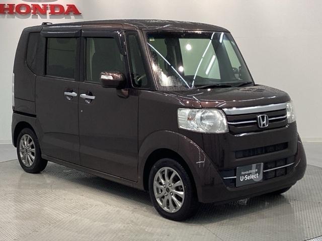 Ｎ－ＢＯＸ Ｇ・Ｌパッケージ　１年保証　ワンオ－ナ－　ナビＶＸＭ－１７４ＶＦＸｉ　ＴＶ　Ｒカメラ　ＢＴオ－ディオ　ＤＶＤ　ＥＴＣ　ＶＳＡアルミ　スマ－トキ－　盗難防止装置　整備記録簿　ＡＡＣ　スペアキ－　ドアバイザ－　ベンチシ－ト（49枚目）