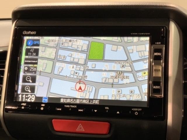 N-BOXカスタム GSSパッケージ いまコレ+新品マット付 1年保証 ワンオ-ナ- ナビVXM-128VSXi TV Rカメラ DVD ETC HID 両側電動ドア VSA アルミ スマ-トキ- 盗難防止装置 整備記録簿 AAC Bカメ(6枚目)