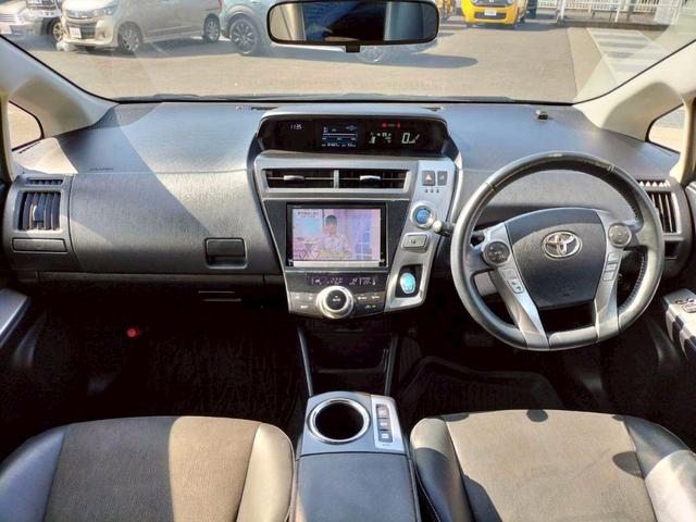 プリウスアルファ G 純正8インチナビ フルセグTV CD/DVD再生 Bluetooth ETC LEDヘッドライト オートライト フロントフォグランプ  クルーズコントロール 純正16インチアルミホイール(3枚目)