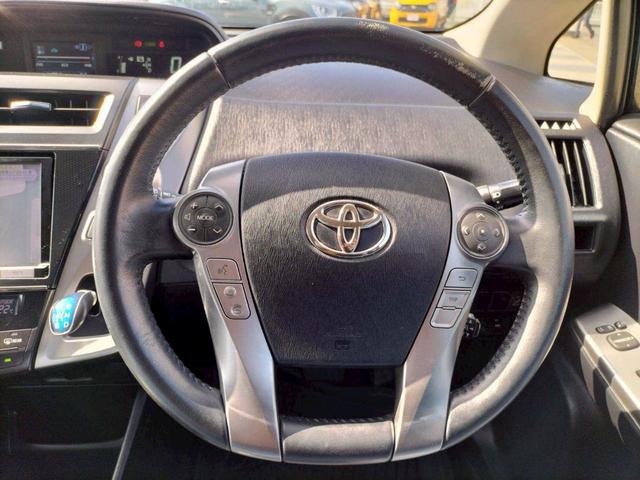 プリウスアルファ G 純正8インチナビ フルセグTV CD/DVD再生 Bluetooth ETC LEDヘッドライト オートライト フロントフォグランプ  クルーズコントロール 純正16インチアルミホイール(22枚目)