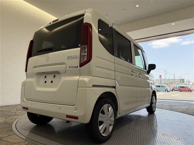 スペーシア ハイブリッドG 届出済未使用車/条件付新品ナビETCドラレコ/衝突軽減ブレーキ/スマートキー/プッシュスタート/両側スライドドア/ベンチシート/盗難防止/オートエアコン/オートライト/ヘッドライトレベライザー(27枚目)