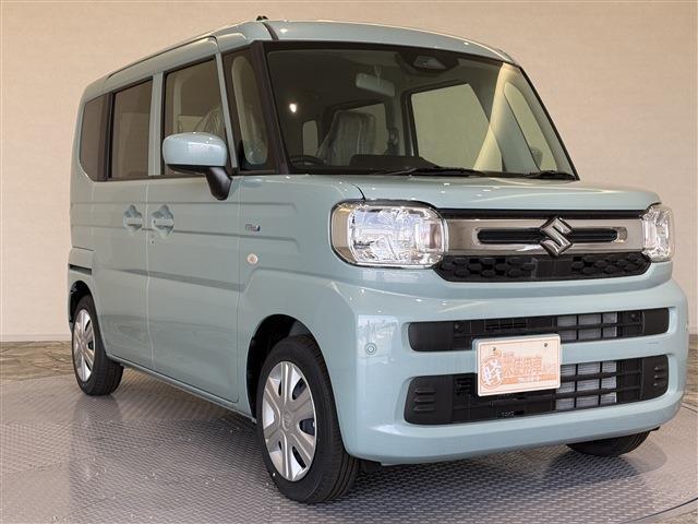 スペーシア ハイブリッドG 届出済未使用車/条件付新品ナビETCドラレコ/衝突軽減ブレーキ/両側スライドドア/スマートキー/プッシュスタート/ベンチシート/アイドリングストップ/サイドエアバッグ/オートエアコン/オートライト(5枚目)