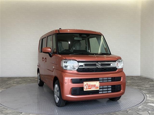 スペーシア ハイブリッドG 届出済未使用車/条件付新品ナビETCドラレコ/衝突軽減ブレーキ/両側スライドドア/スマートキー/プッシュスタート/ベンチシート/アイドリングストップ/サイドエアバッグ/オートエアコン/オートライト(6枚目)