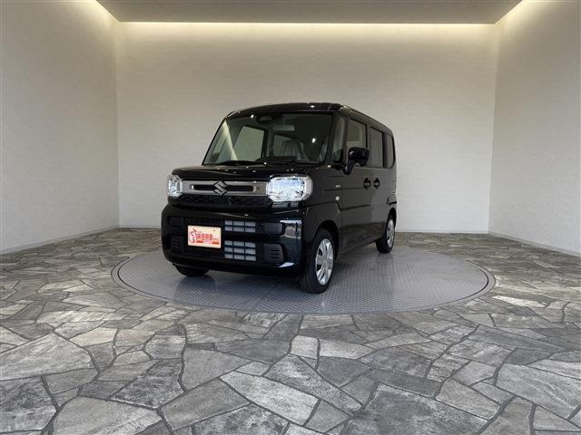 スペーシア ハイブリッドG 届出済未使用車/条件付新品ナビETCドラレコ/衝突軽減ブレーキ/両側スライドドア/スマートキー/プッシュスタート/ベンチシート/アイドリングストップ/サイドエアバッグ/オートエアコン/オートライト(2枚目)