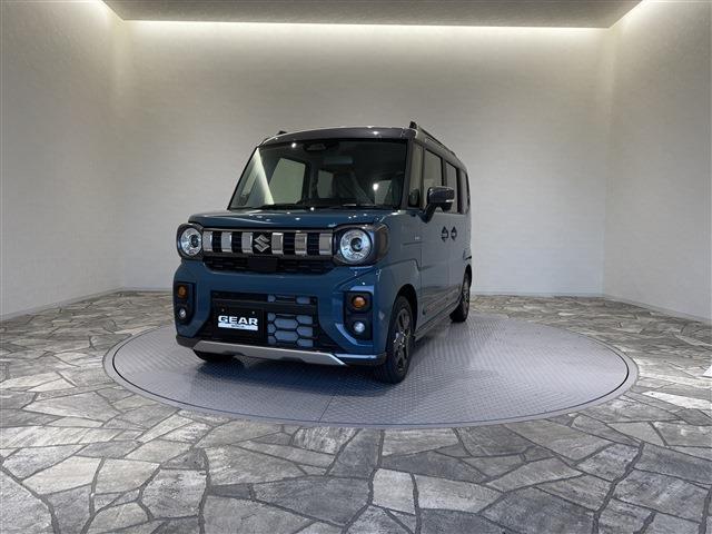 スペーシアギア ハイブリッドＸＺ　届出済未使用車／愛知県限定／衝突軽減ブレーキ／ローン条件付新品ナビＥＴＣドラレコ／障害物センサー／スマートキー／ＬＥＤヘッドライト／両側電動スライドドア／シートヒーター／アダプティブクルーズ（4枚目）