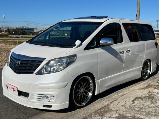 アルファード ２４０Ｓ　／Ｗサンルーフ／両側パワスラ／社外Ｆバンパー（Ｋ－ブレイク）／リアアンダー／ＨＩＤヘッドライト／フォグランプ／ＴＥＩＮ製車高調／ロクサーニ２１インチアルミホイール／スマートキー２本／車検２年付き（7枚目）