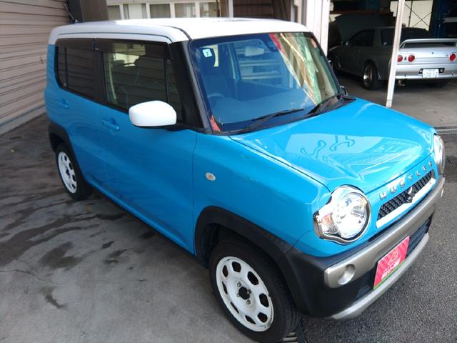 ハスラー Ｇ　ＥＴＣ　ナビ　衝突被害軽減システム　オートライト　スマートキー　アイドリングストップ　電動格納ミラー　シートヒーター　ベンチシート　ＣＶＴ　ＥＳＣ（4枚目）